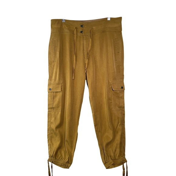 Sundance Pants - Sundance Women's 14 Lyocell Iva Cargo Pants Drawstring Hem Utility Pockets Soft